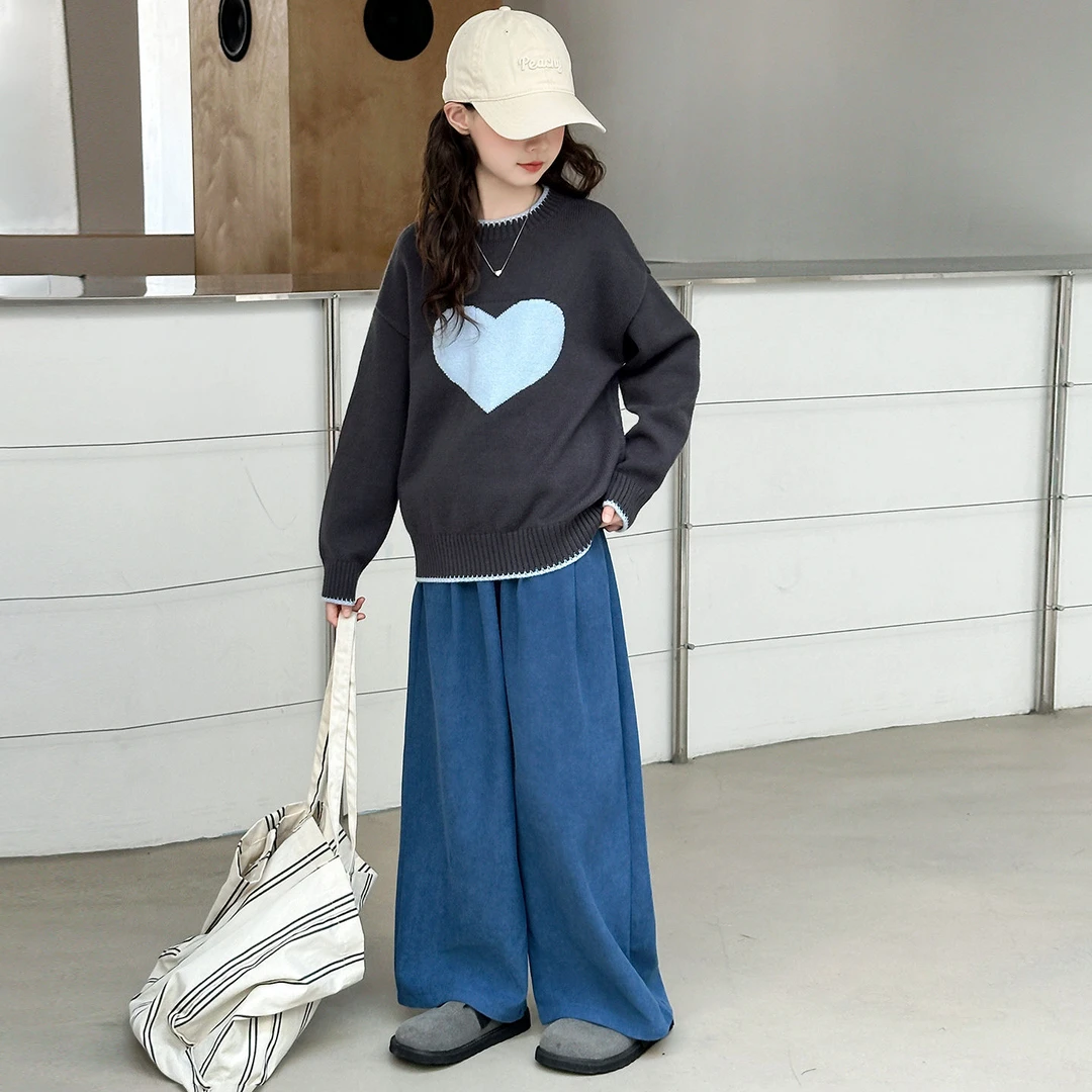 简约潮牌店铺儿童服装2025年新款衣服女童装秋装套装6-12岁高级感