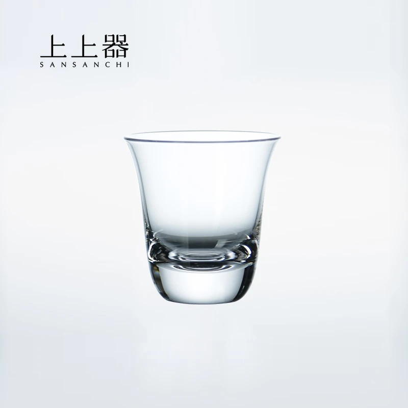 透明水晶玻璃立式宽口杯