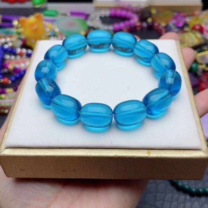 树脂制品70号蓝色手串