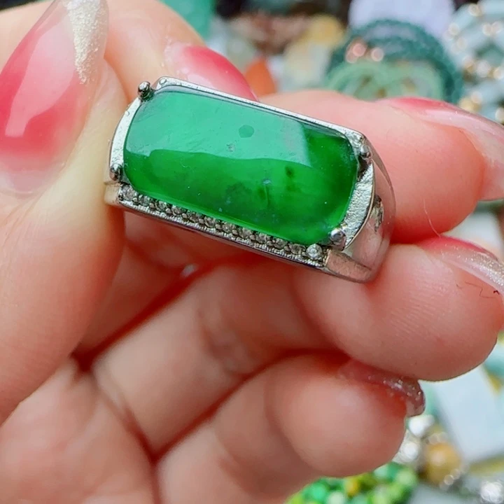 翡翠戒指合金天然A货89