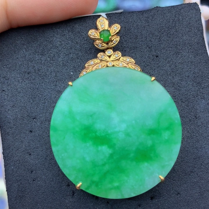 18K金镶嵌手链翡翠翡翠