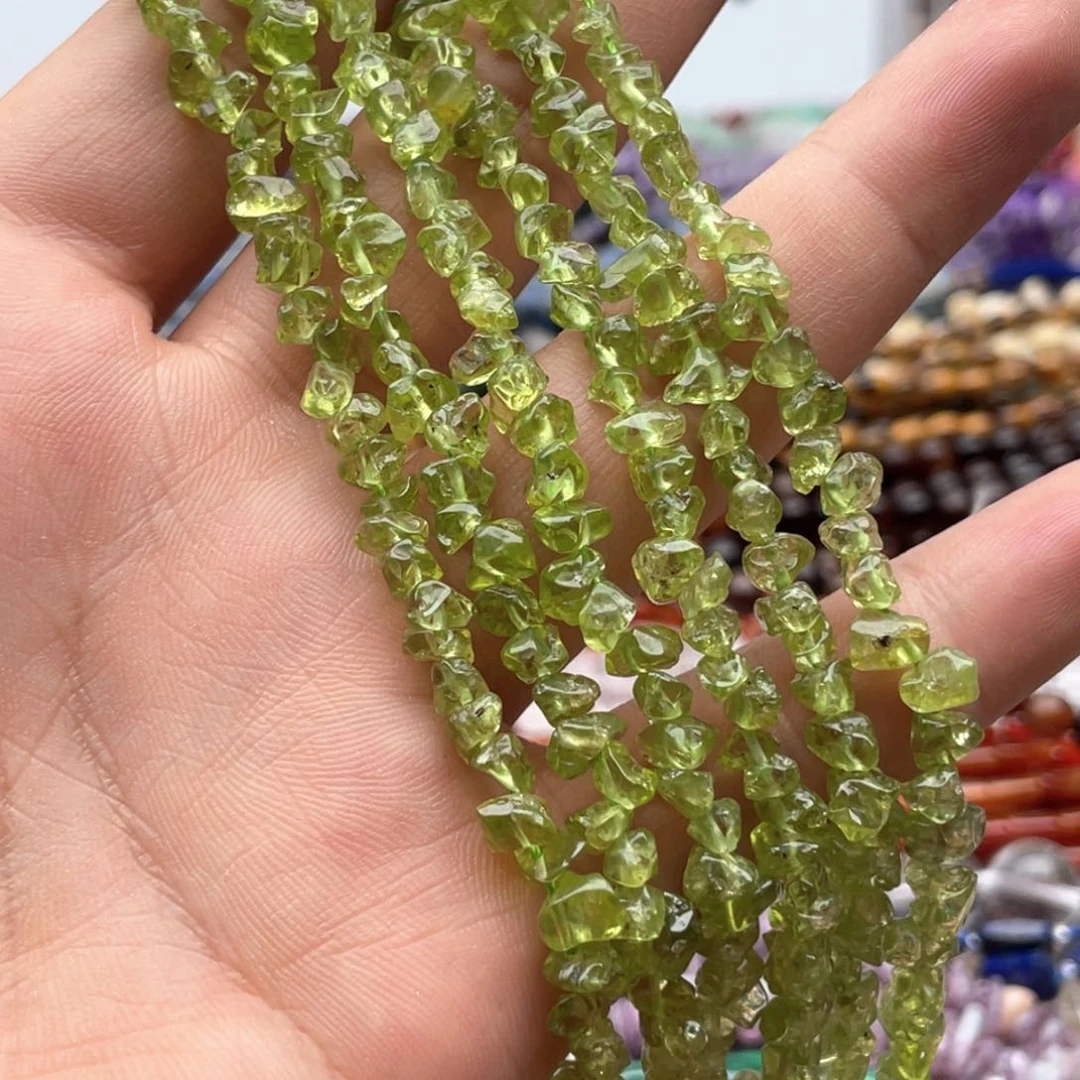 玛瑙/玉髓未镶嵌珠宝半成品一条装4～6mm橄榄碎石随行珠