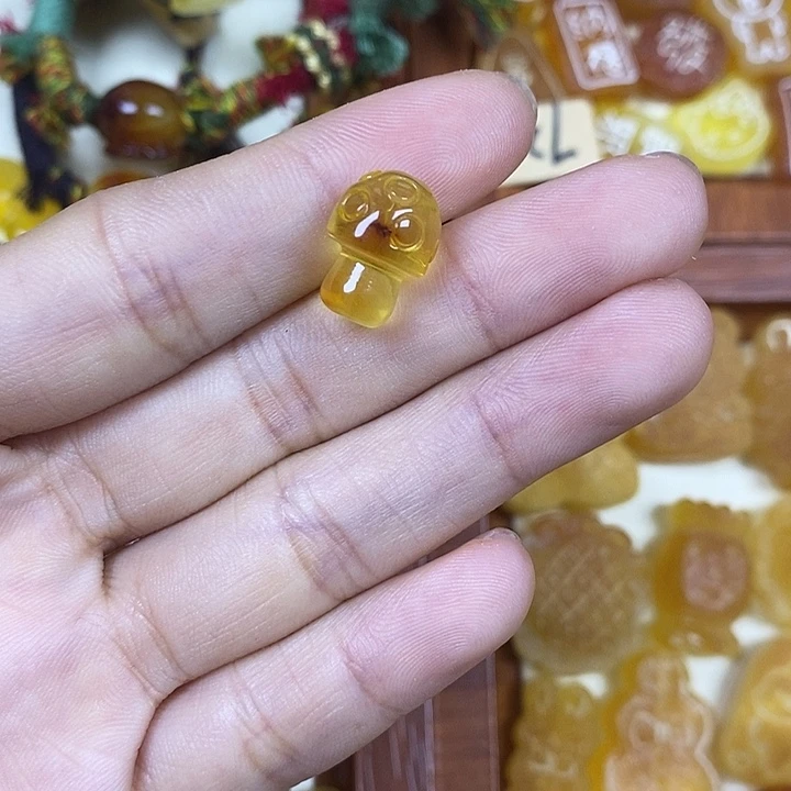 吊坠橄榄核蘑菇19