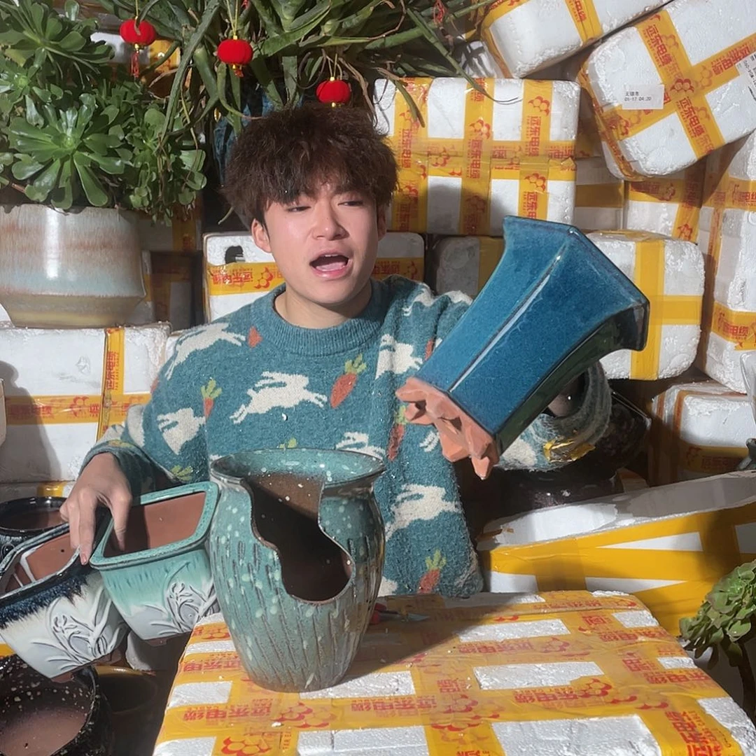 红陶宜兴紫砂花盆