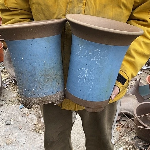 紫砂中国宜兴紫砂花盆＇