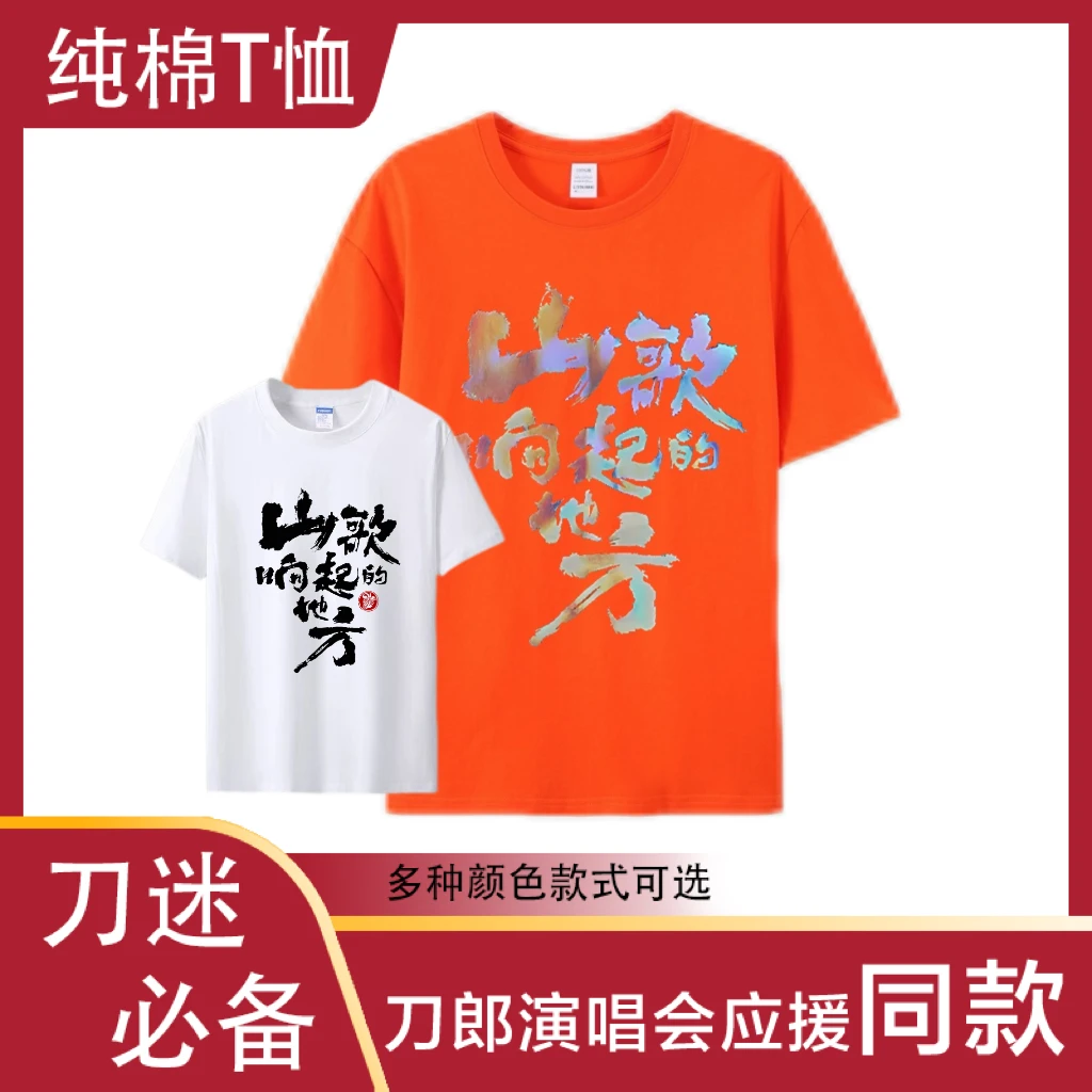 刀郎演唱会应援纯棉短袖t恤山歌响起的地方同款南昌海南深圳南宁