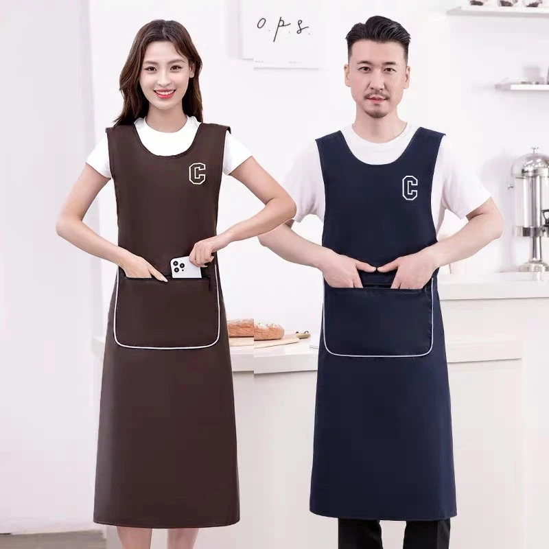 加长加肥厨房专用围裙防水坎肩做饭餐饮2025新款家用耐脏轻薄工作
