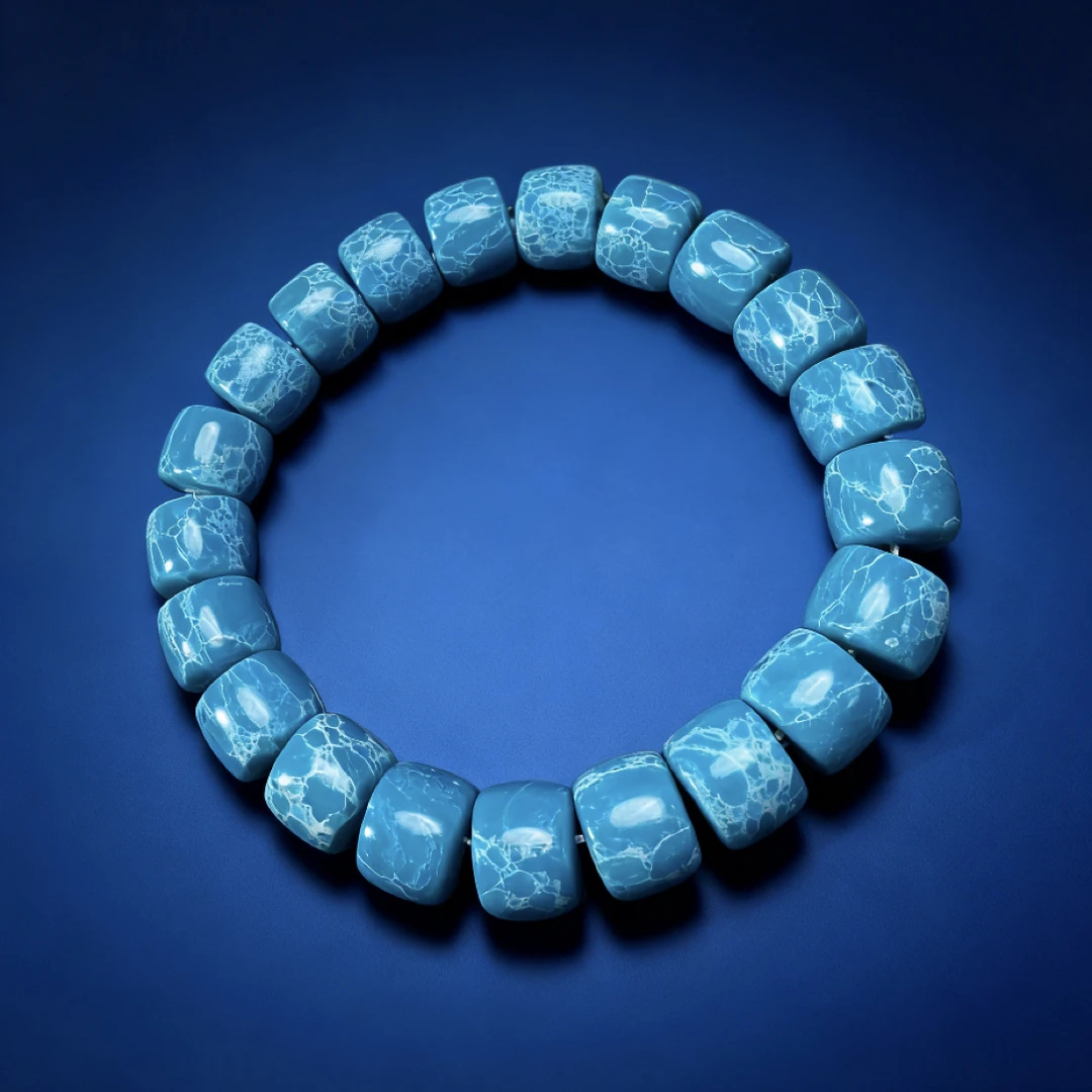 「忞扬专属」精品蓝海纹石手串 A86-MS-2A
