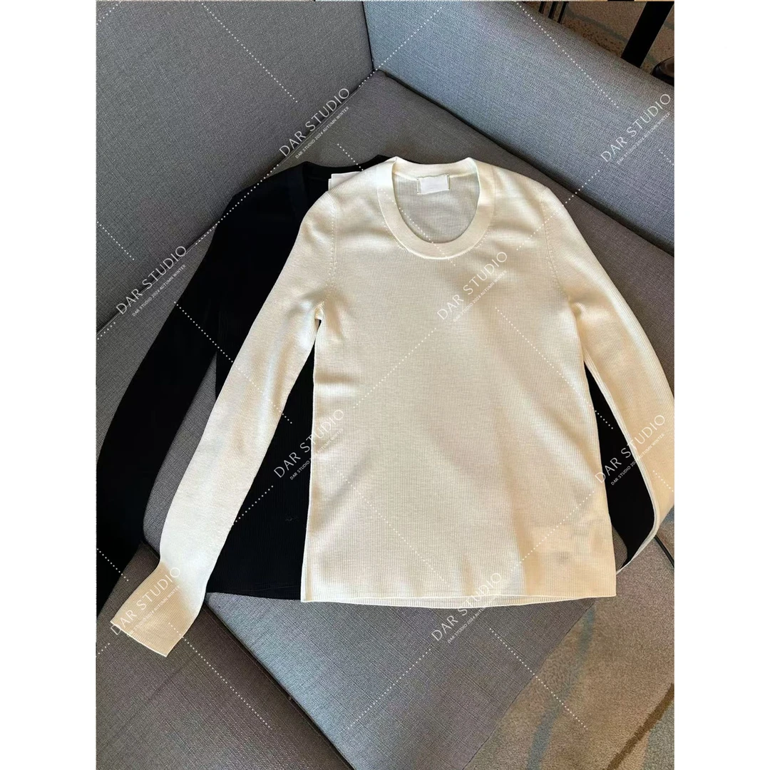 DAR STUDIO 高线 18针  100美丽诺羊毛秋冬新款极简风针织衫