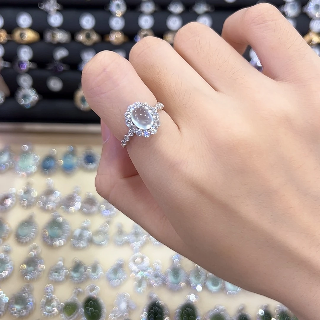 蛇纹石玉银S925镶嵌饰品L****n