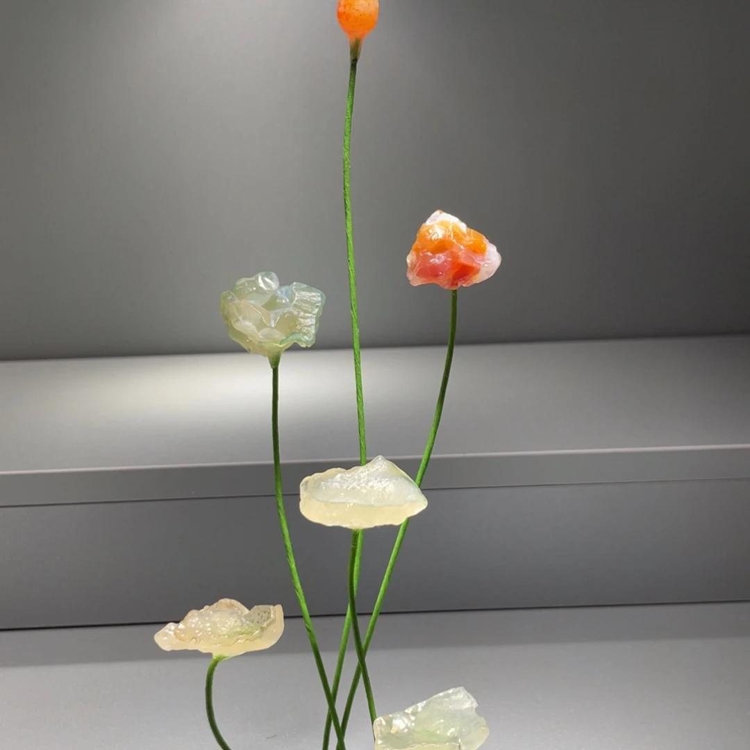 石材阿拉善花花摆件