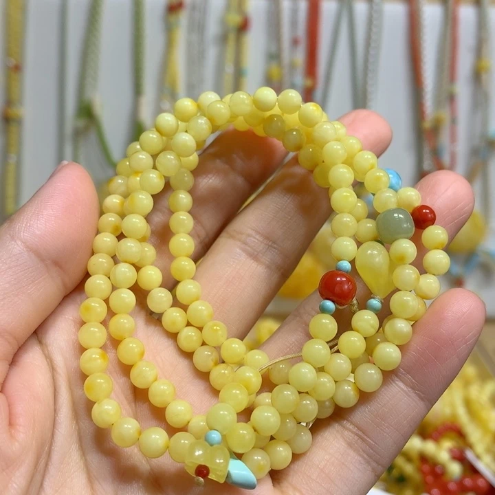 蜜蜡未镶嵌颈饰5mm
