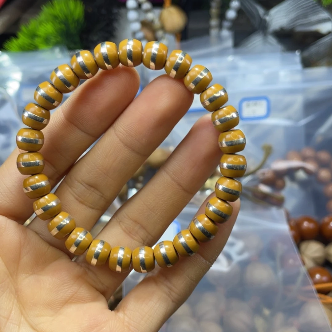 稀***饭橄榄核吊坠8.6银核尖