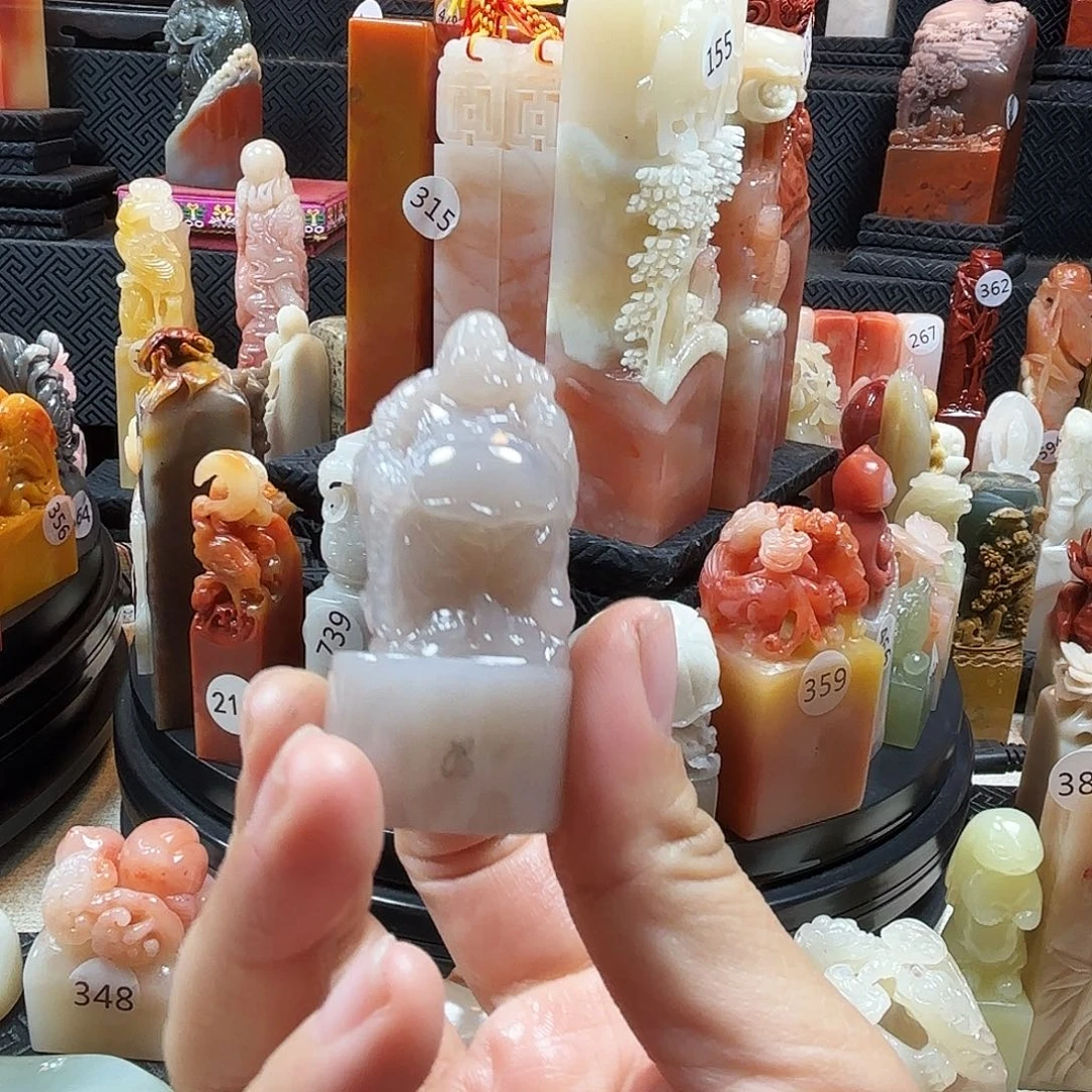 印石寿山石弥勒佛像