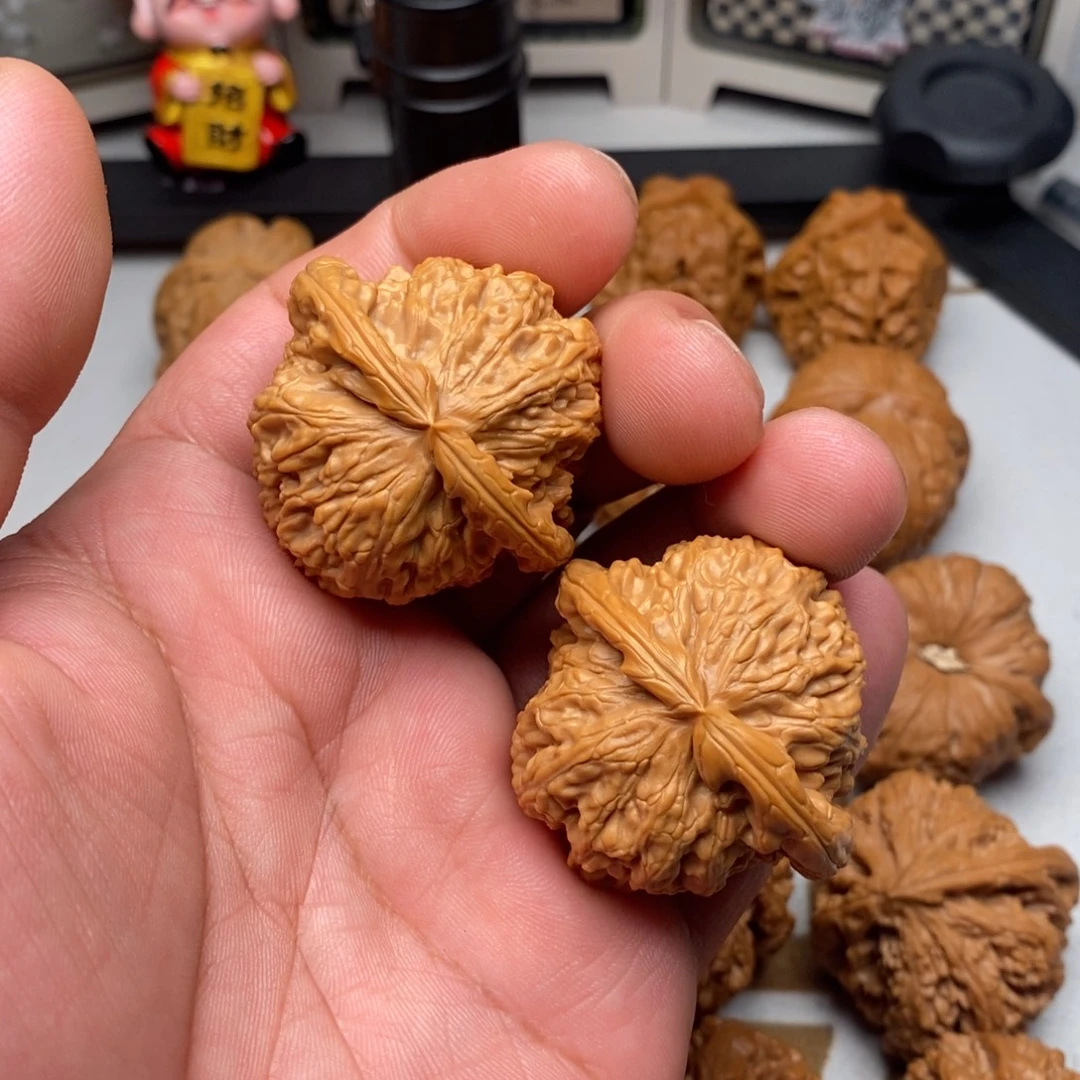 讲***。文玩核桃把件白狮子42.5尺