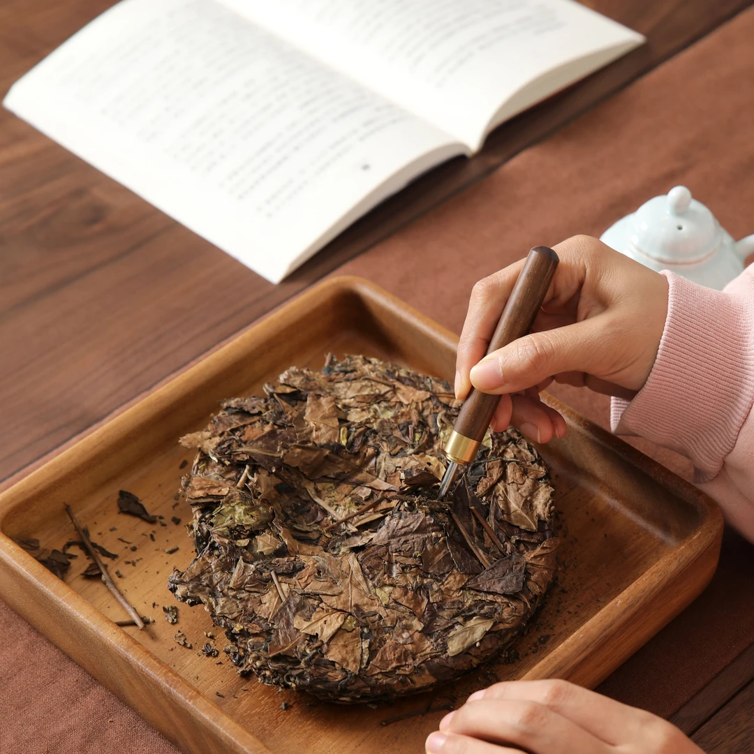 【大号】南美胡桃木方形茶饼分茶器22*22*3cm  HP-97