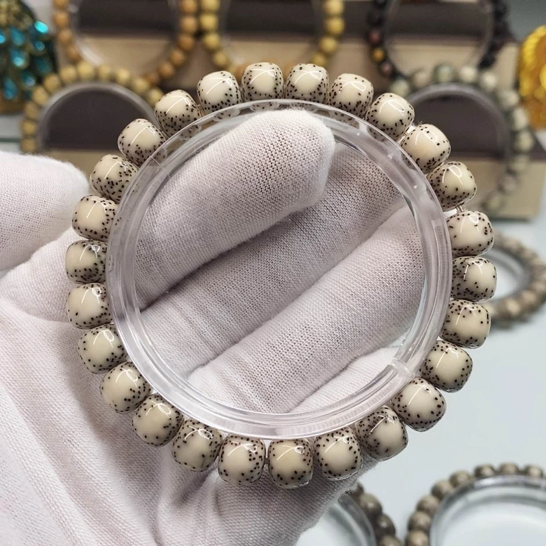 【闪购商品】星月菩提手串9×8一物一图原生态同枝古瓷白半壁