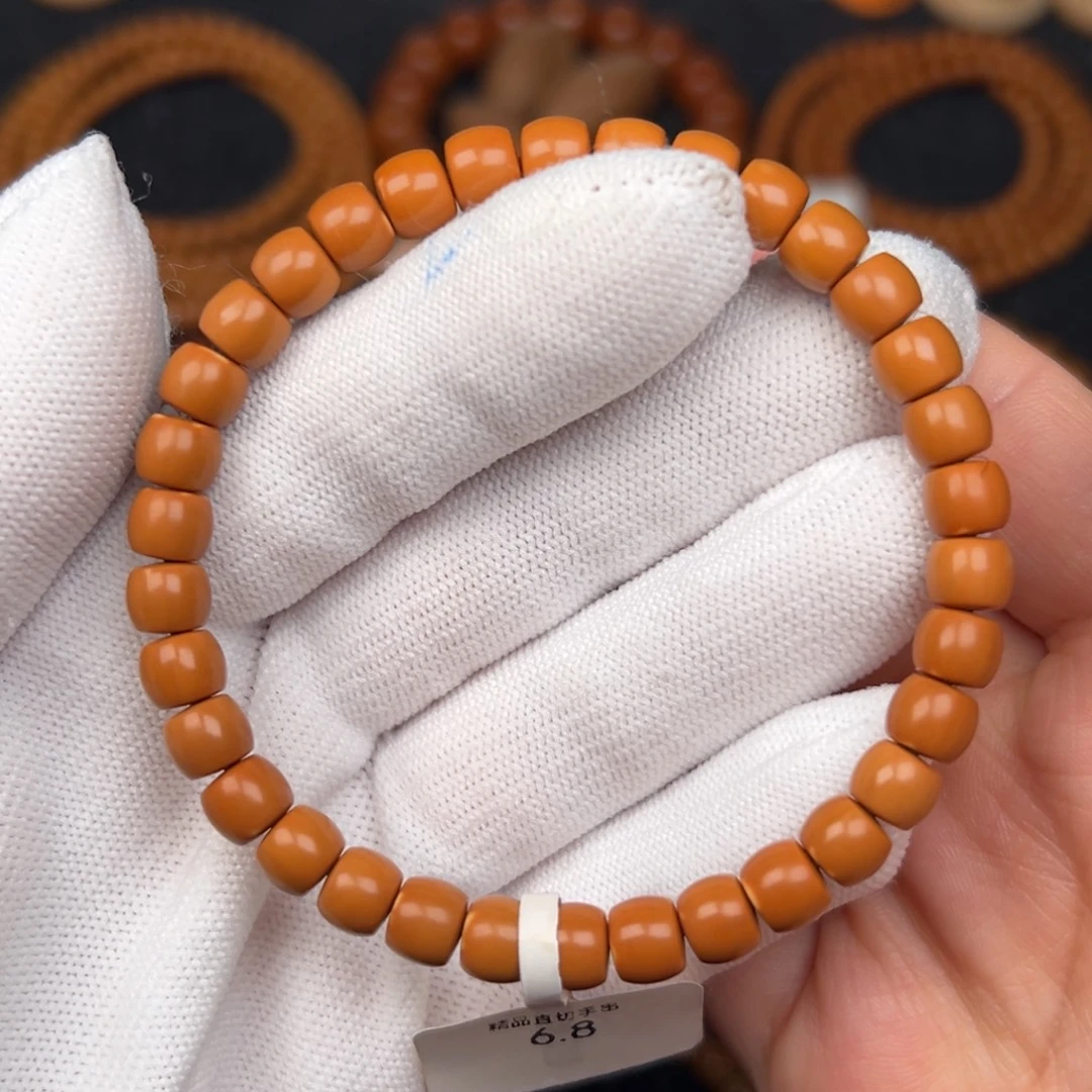 橄榄核手串6.8mm橄榄核尖直切单圈