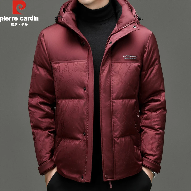 皮尔卡丹正品高端男士极寒羽绒服冬季可脱卸帽90白鸭绒保暖外套潮