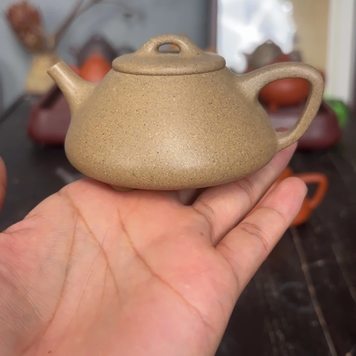 茶壶紫砂子冶石瓢130毫升段泥