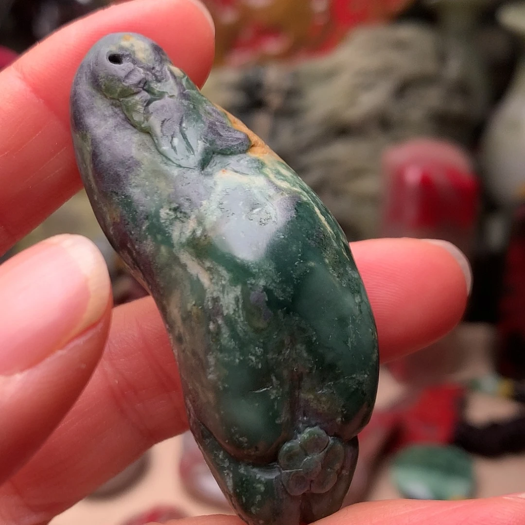 昌化石昌化绿精美手玩