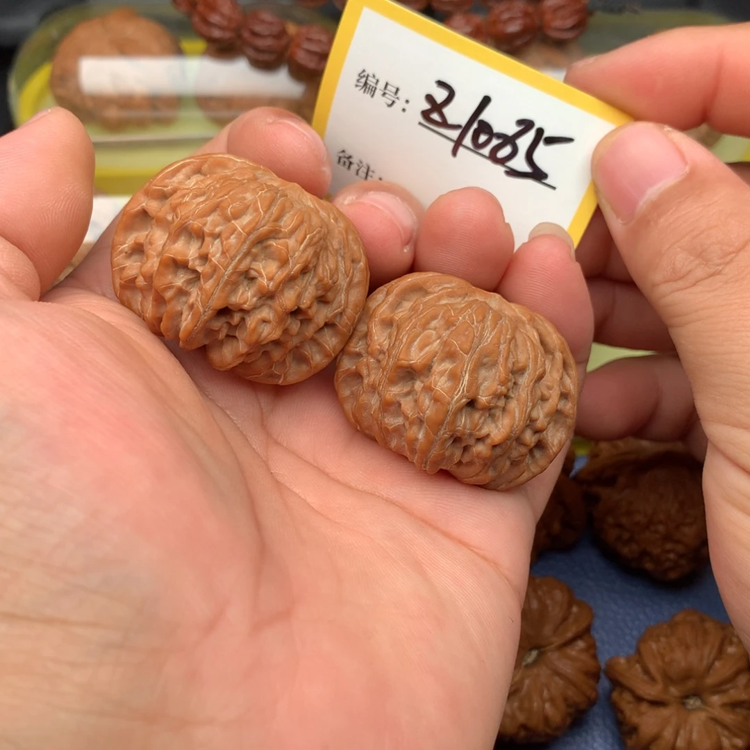 文玩核桃把件40磨盘1085