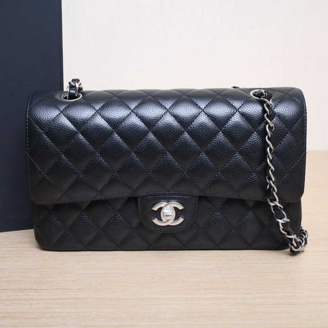 99新 Chanel/香奈儿 【娇】CF 口盖包 中号 25.5皮革C 芯片 276334