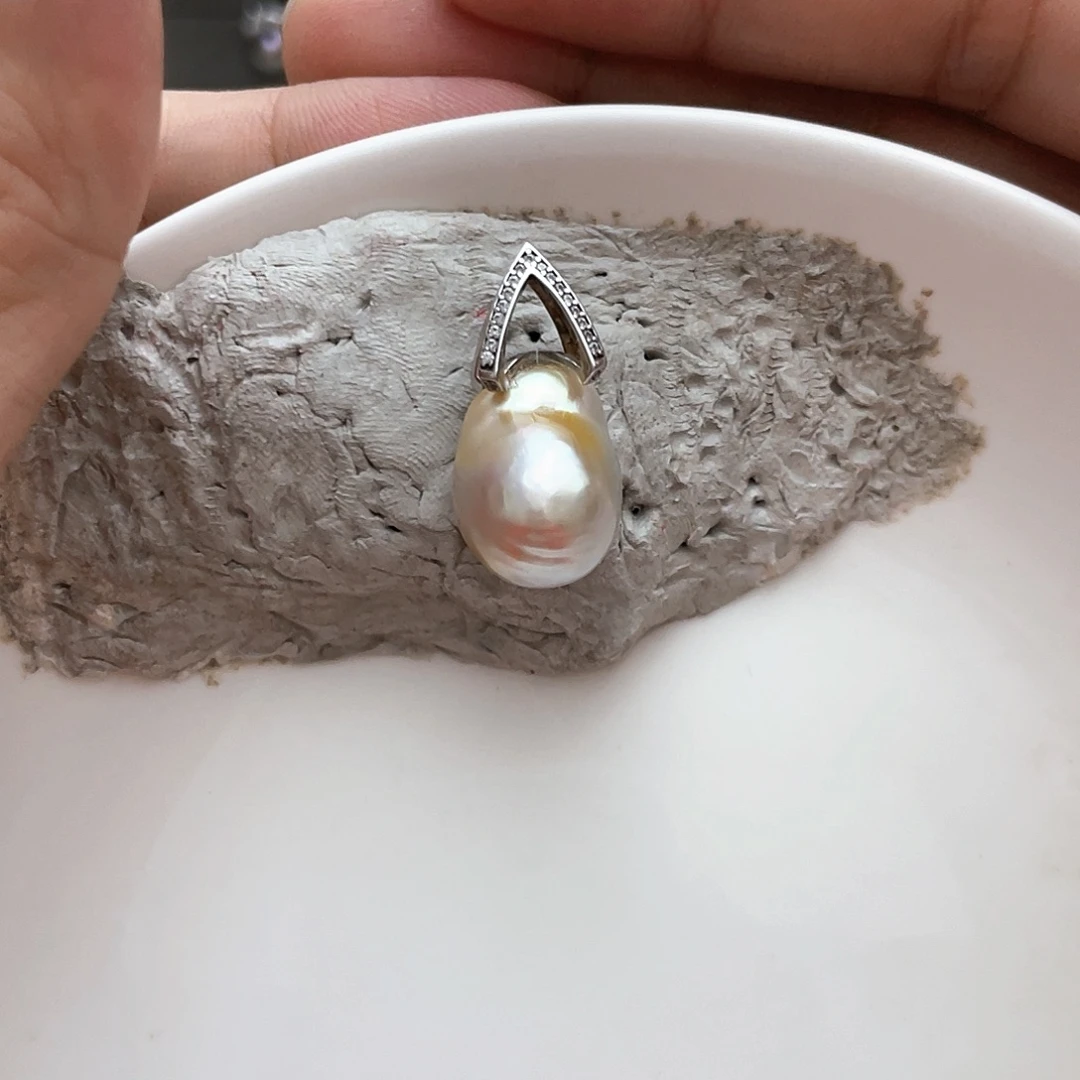 海水珍珠颈饰银S925镶嵌
