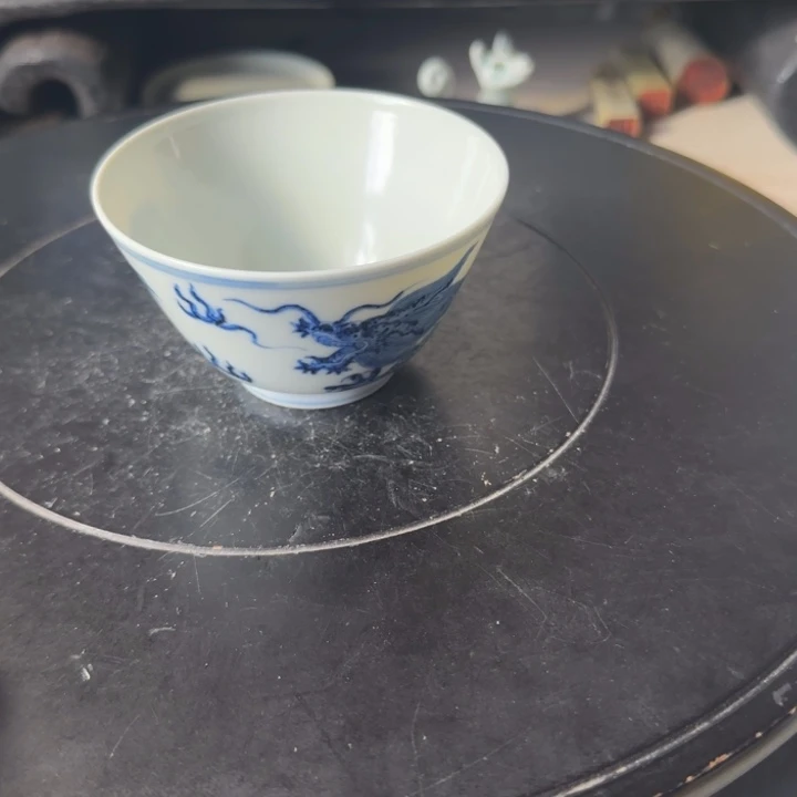 7***路摆件青花花卉小小摆件