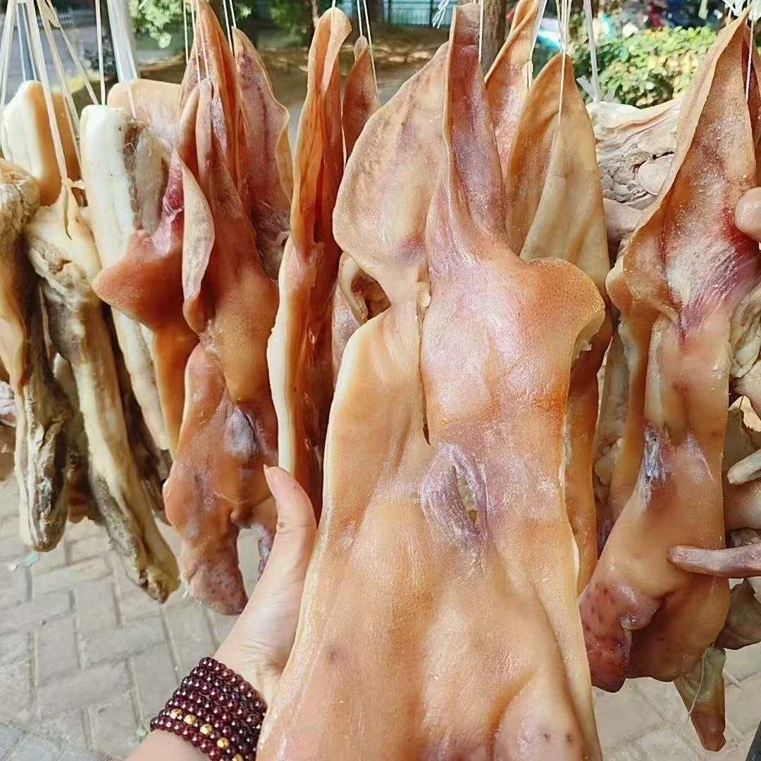 固始风干猪头肉土猪肉咸猪头皮晒干腊猪脸日晒咸货腊货年货腊猪脸