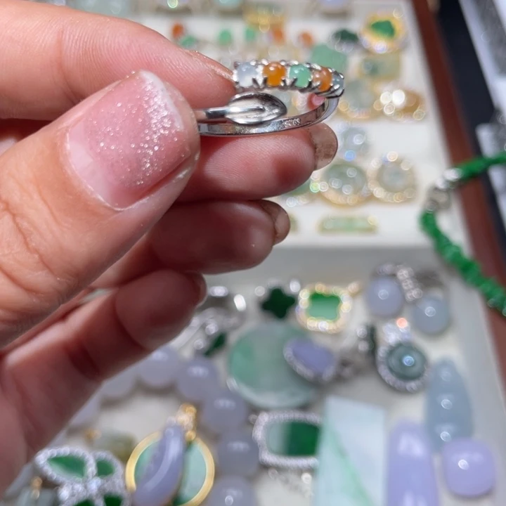 翡翠银S925镶嵌颈饰