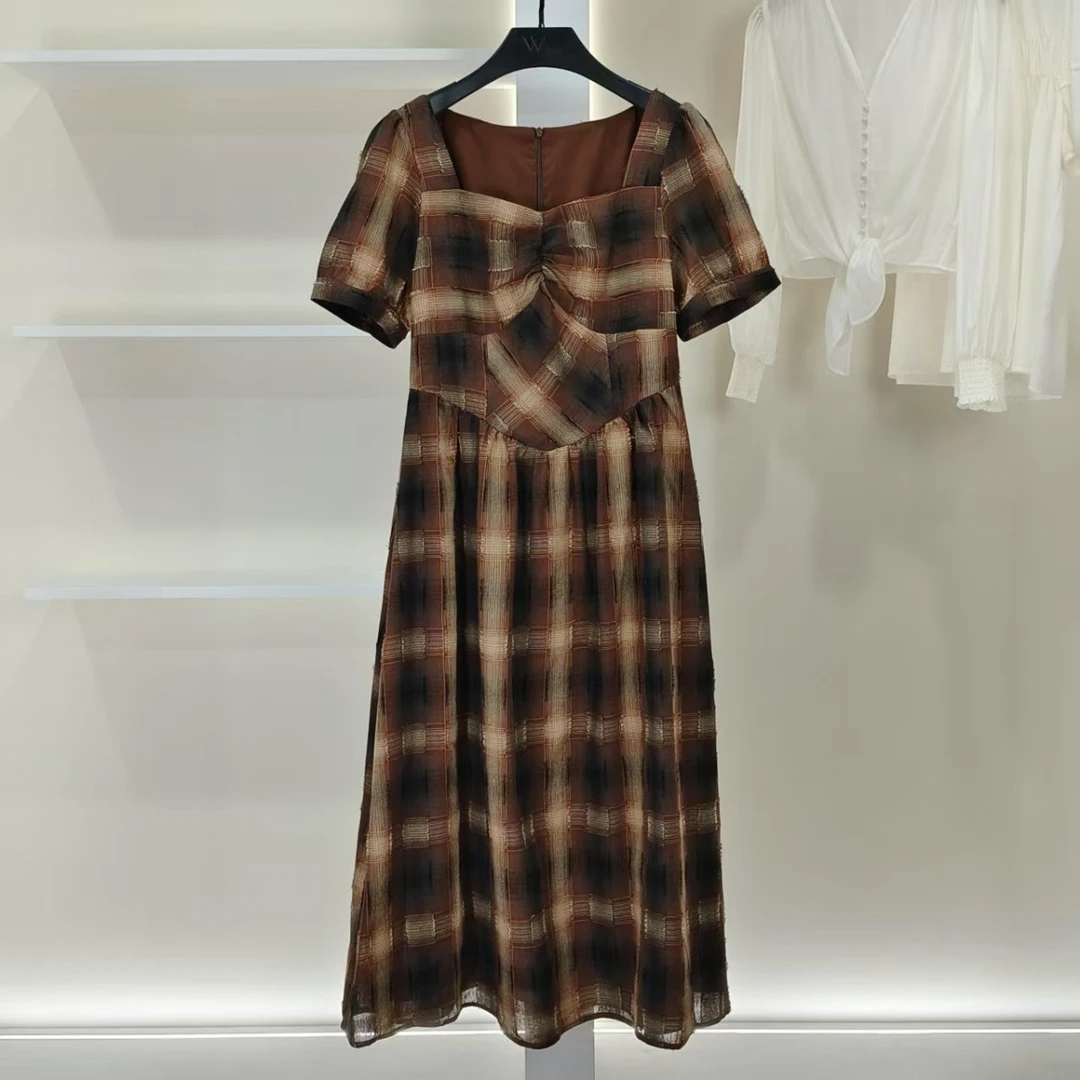 麦迪尚品  5042921棉简约时尚格子连衣裙夏季女装品牌专柜正品