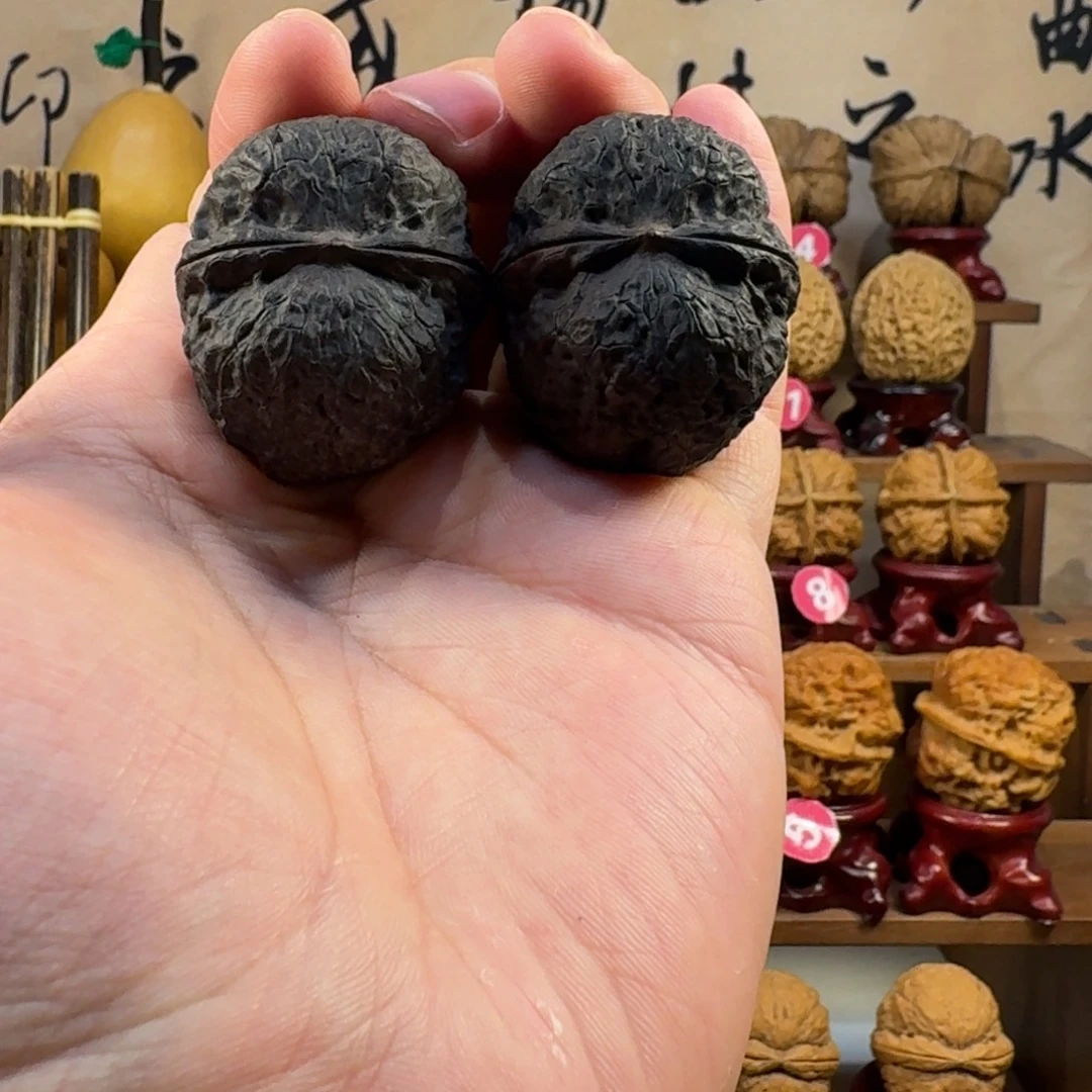 铁核桃把件地闷平谷元宝