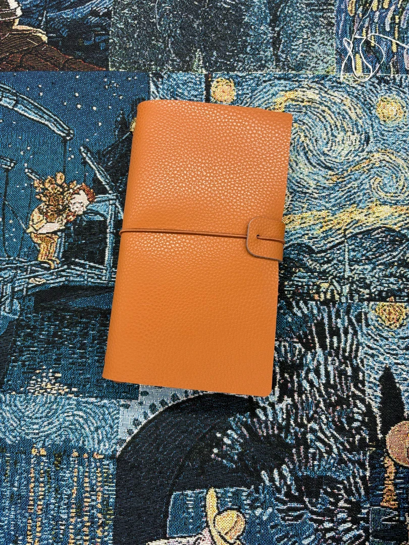 牛皮A6复古真皮牛皮笔记本旅行tn手账本日记手工手帐封面A5捆绳