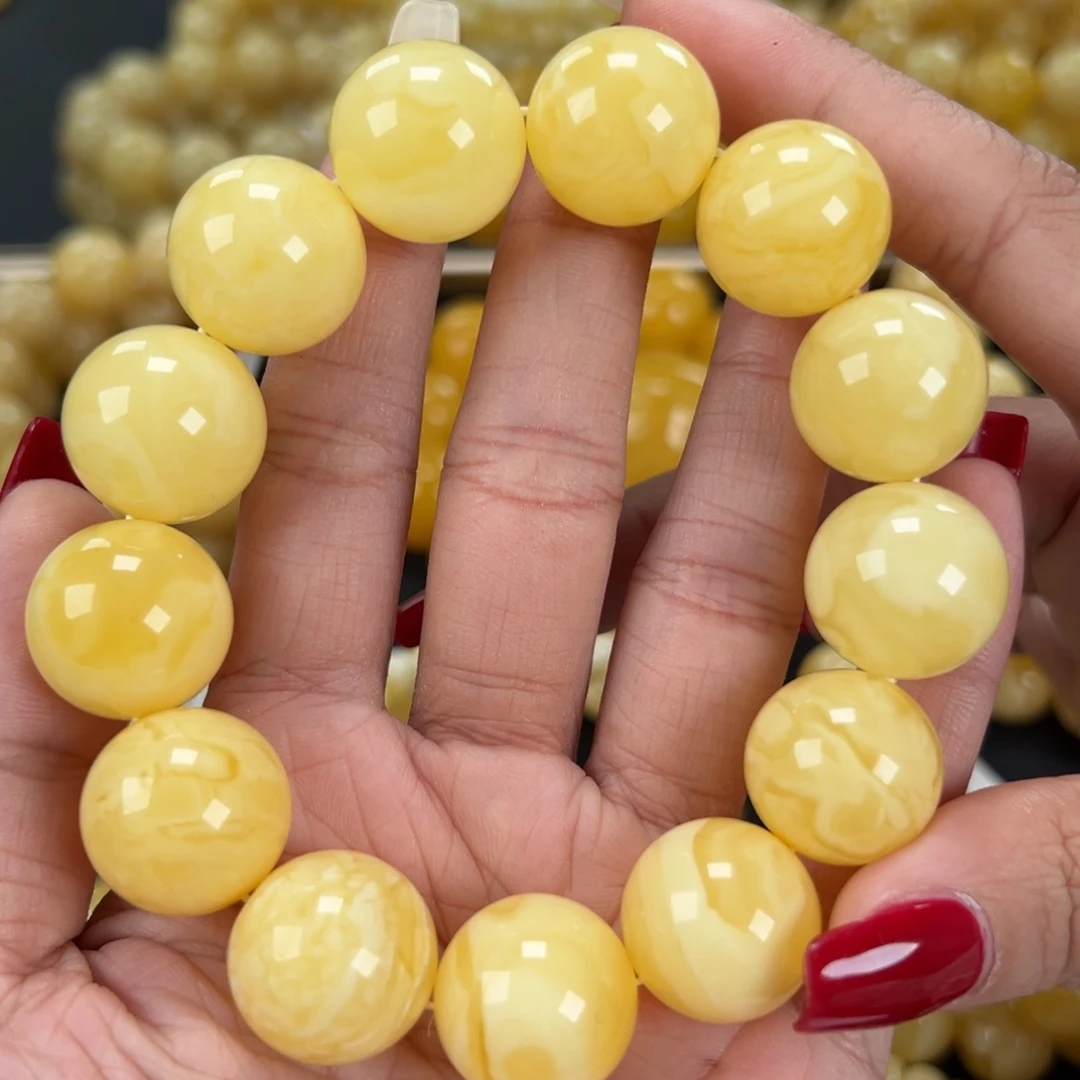 琥珀未镶嵌手链45.7克