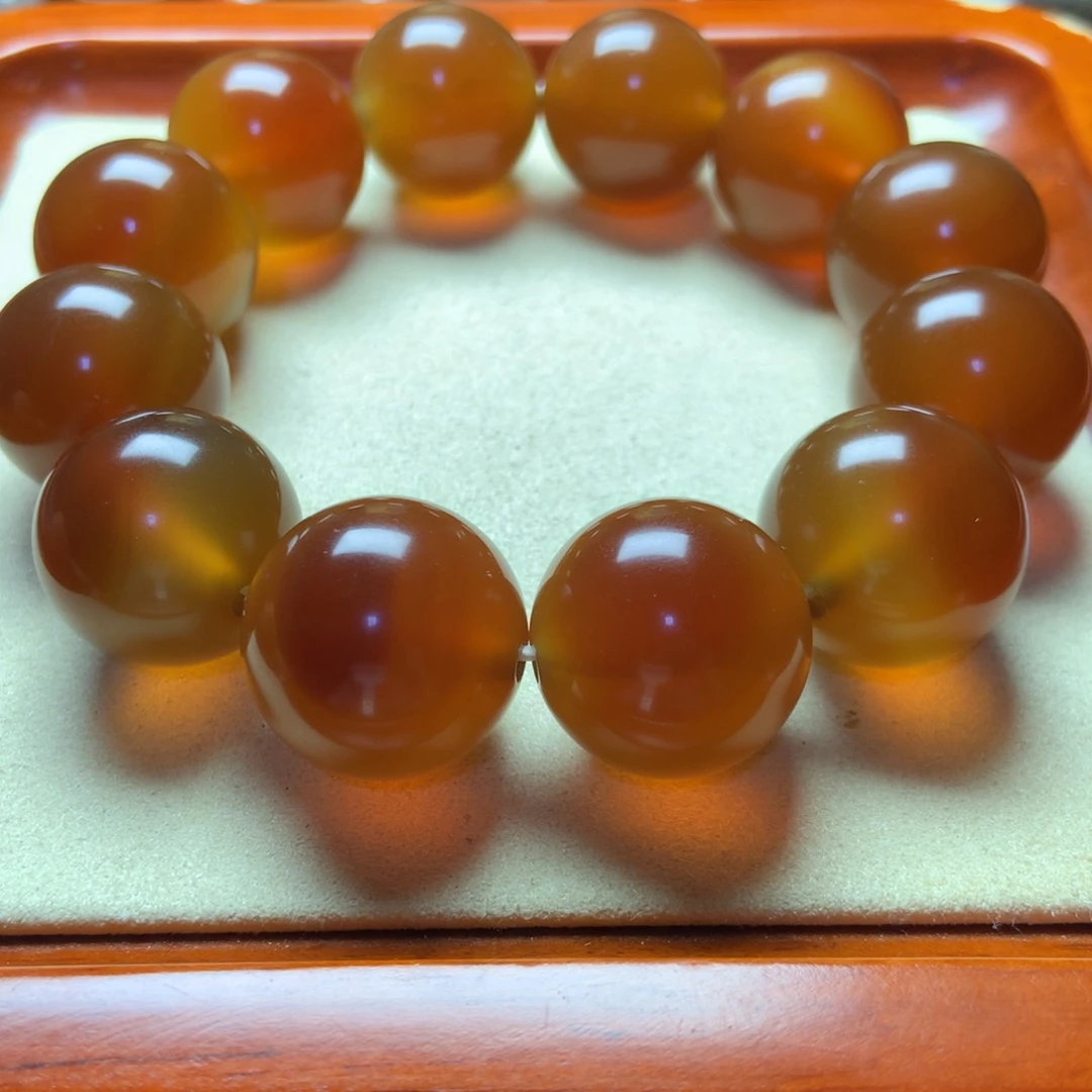 未镶嵌手串玛瑙/玉髓精品 大北红