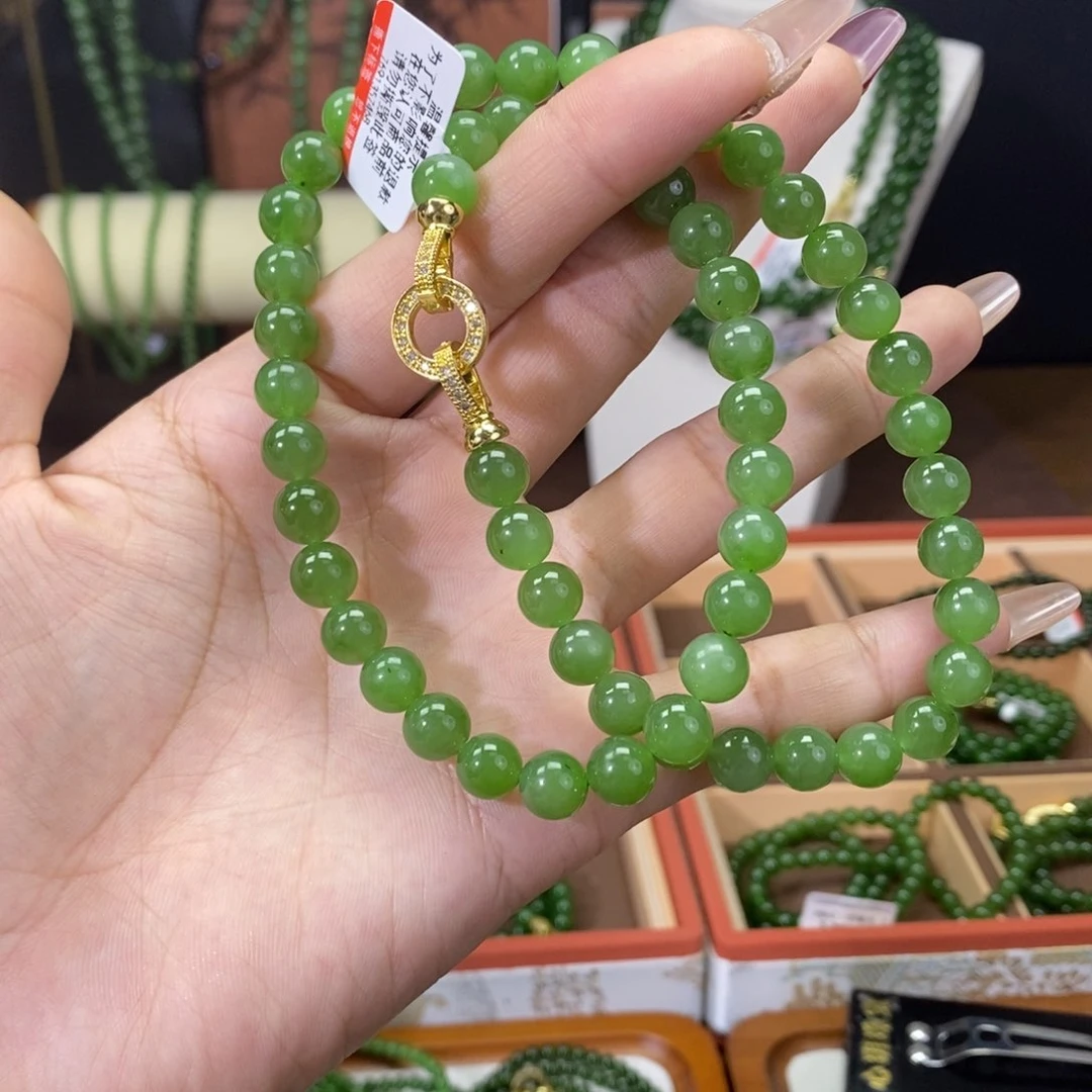 和田玉（碧玉）颈饰未镶嵌好****来浅阳8