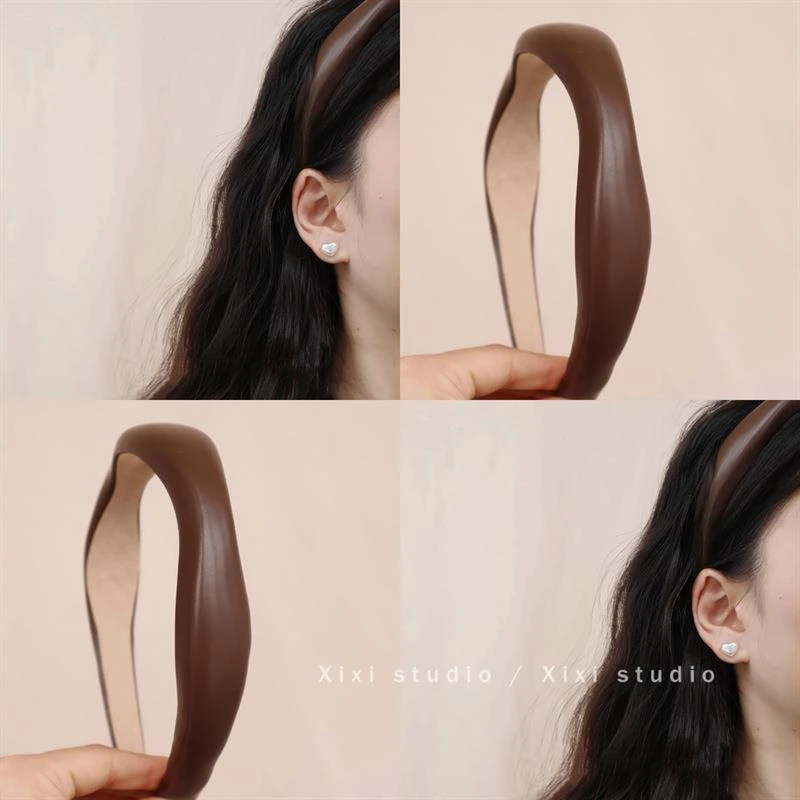 高级小调！不规则皮质发箍！高颅顶压发头箍百搭发夹女2025款发捆