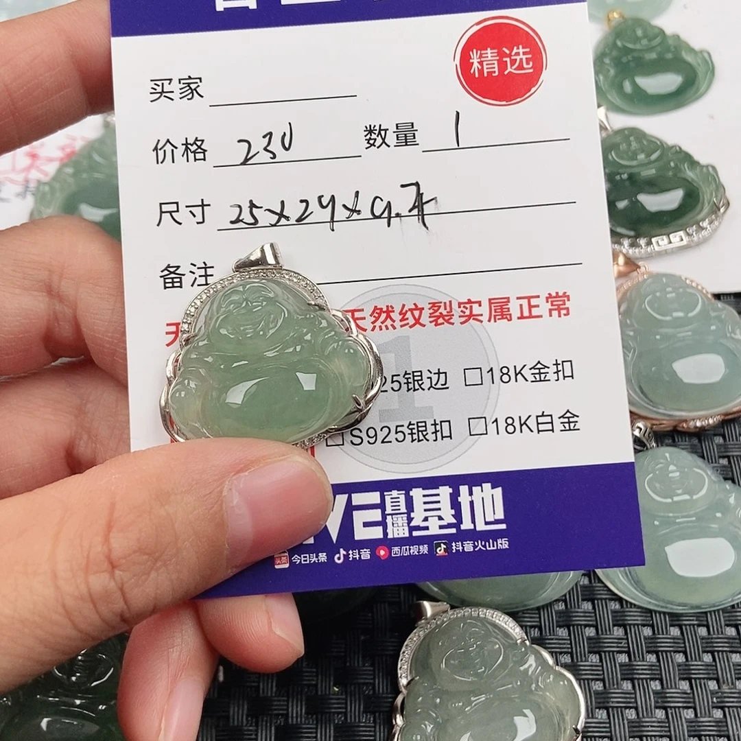 翡翠银S925镶嵌颈饰