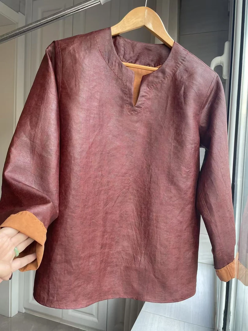 【3号链接】现货成衣定制 传统真丝香云纱桑蚕丝红云纱丝绸中国风