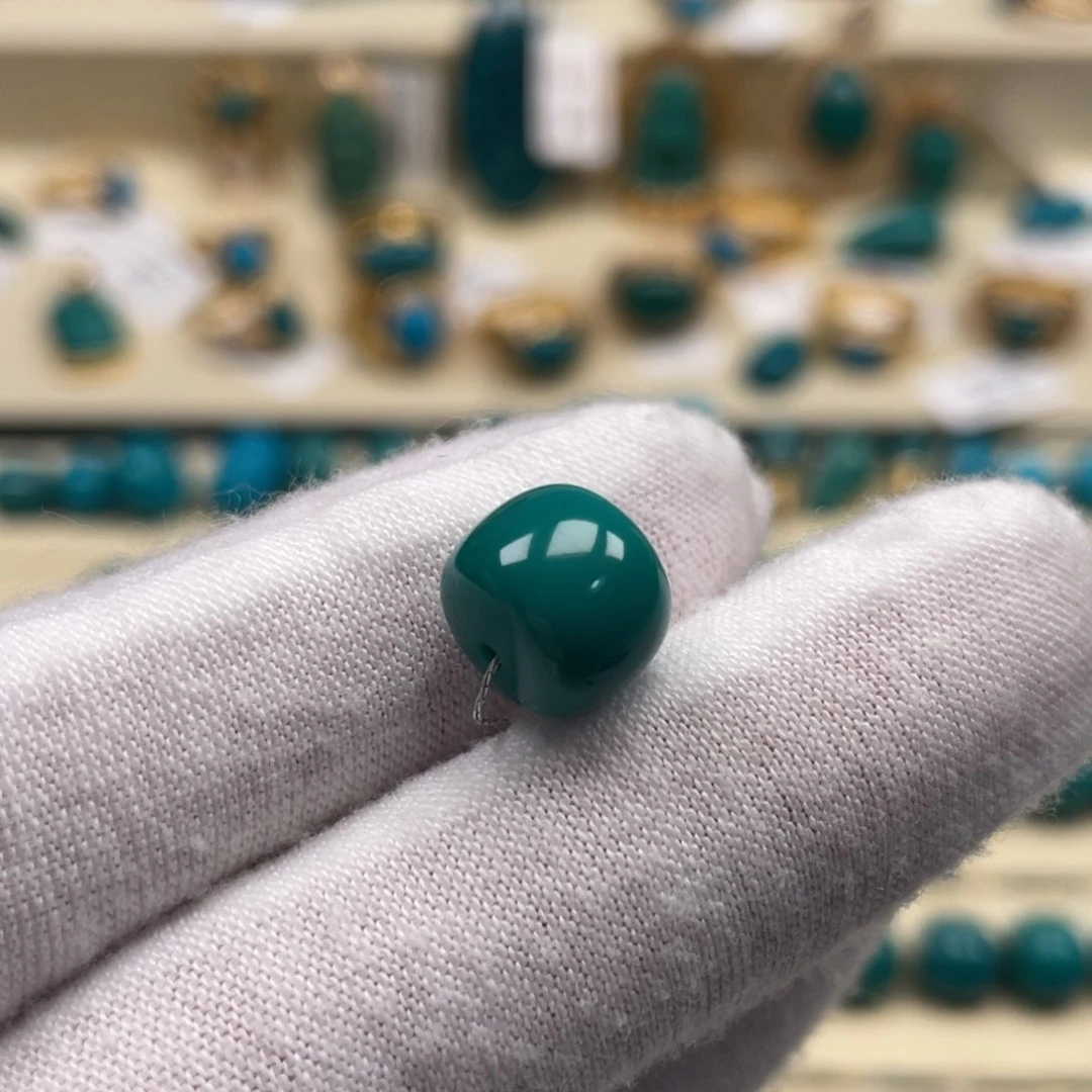 未镶嵌绿松石珠宝奇石10.4×8.7mm