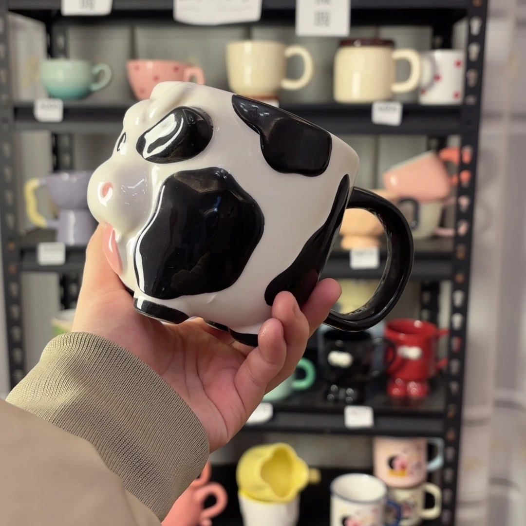 普通钢化玻璃双饮款花****喽奶牛加幽灵