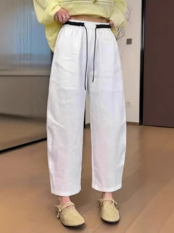 胖丫专属-5755弯刀香蕉休闲裤夏季薄款显瘦宽松阔腿裤子