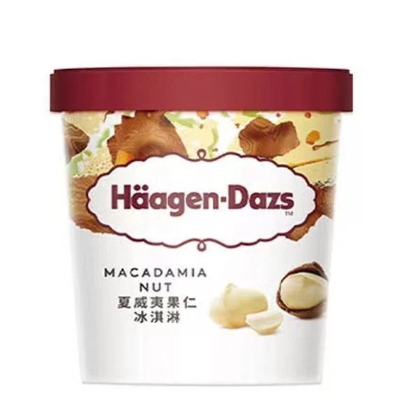 哈根达斯 夏威夷果仁冰淇淋 81g／杯网红雪糕