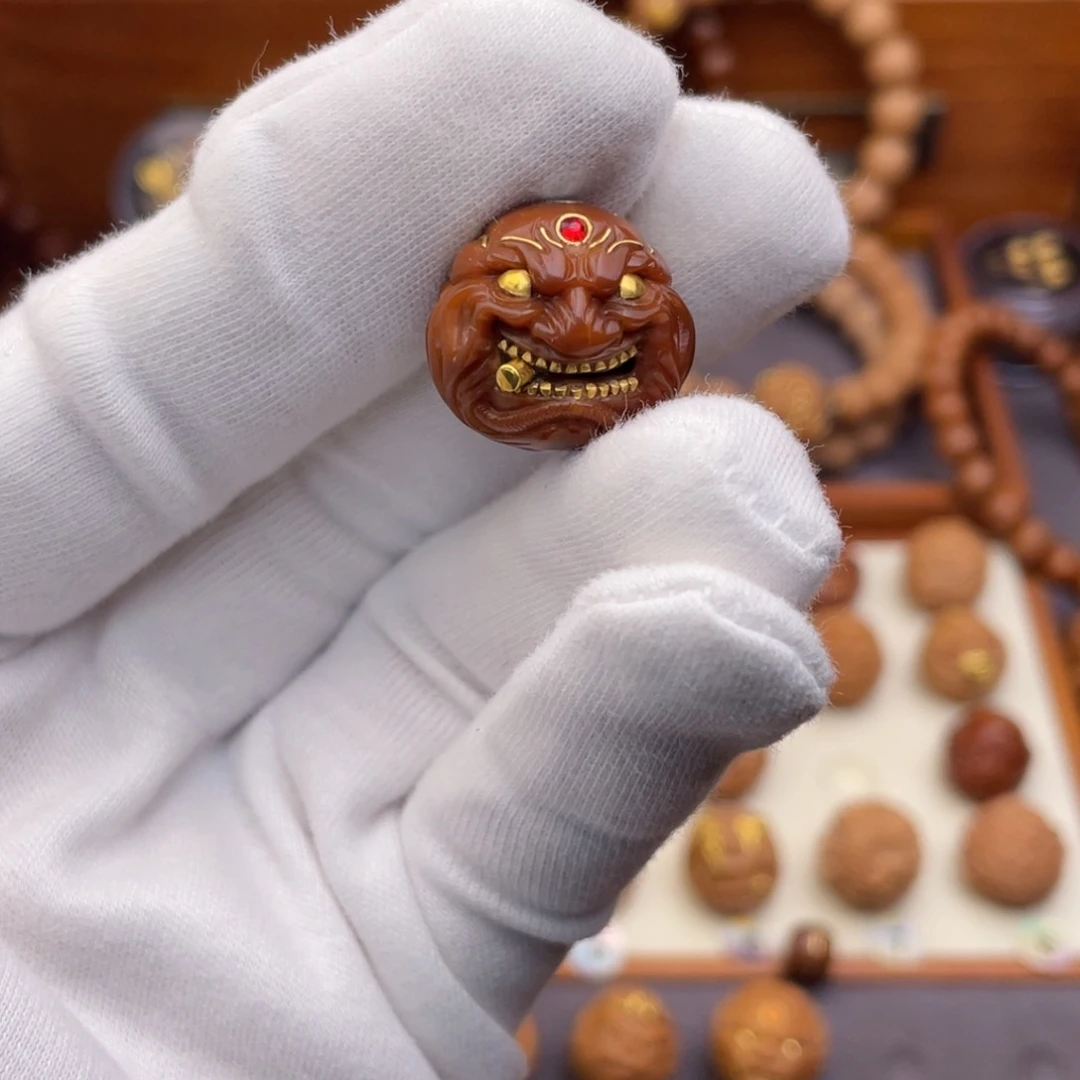 猴头核桃吊坠帝*哥猴头镶嵌