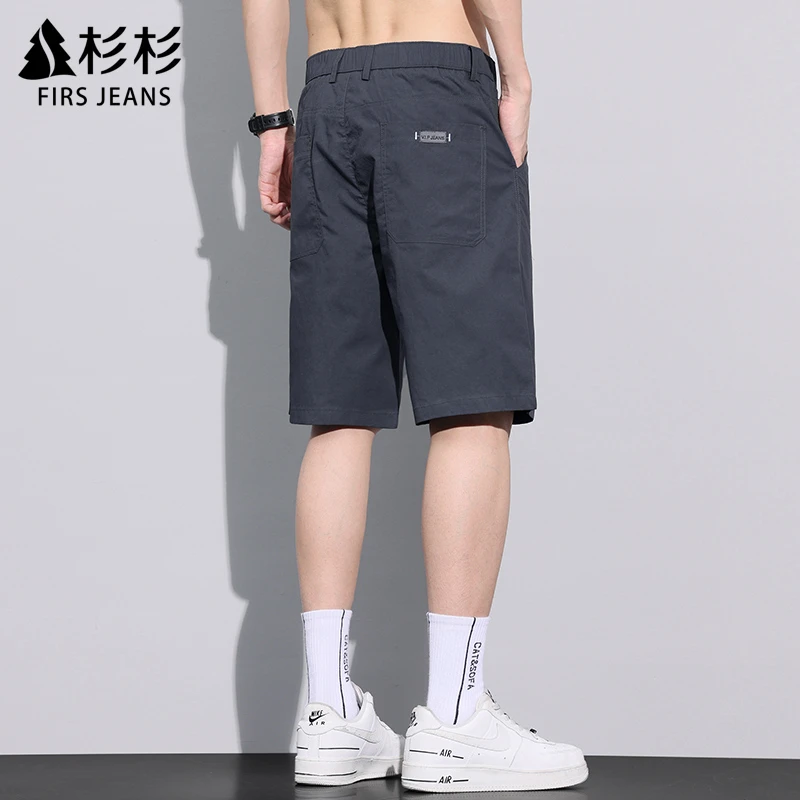 FIRS JEANS杉杉冰丝休闲短裤男款夏季薄款中裤宽松透气五分裤子男