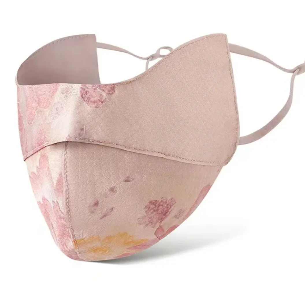 手工防晒口罩女春夏季100%桑蚕丝宋锦工艺真丝亲肤透气面罩护脸