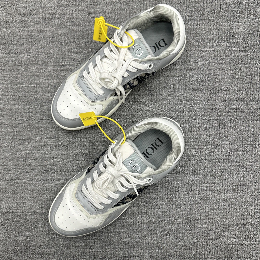 95新 DIOR/迪奥 41 dior b27 灰白老花板鞋