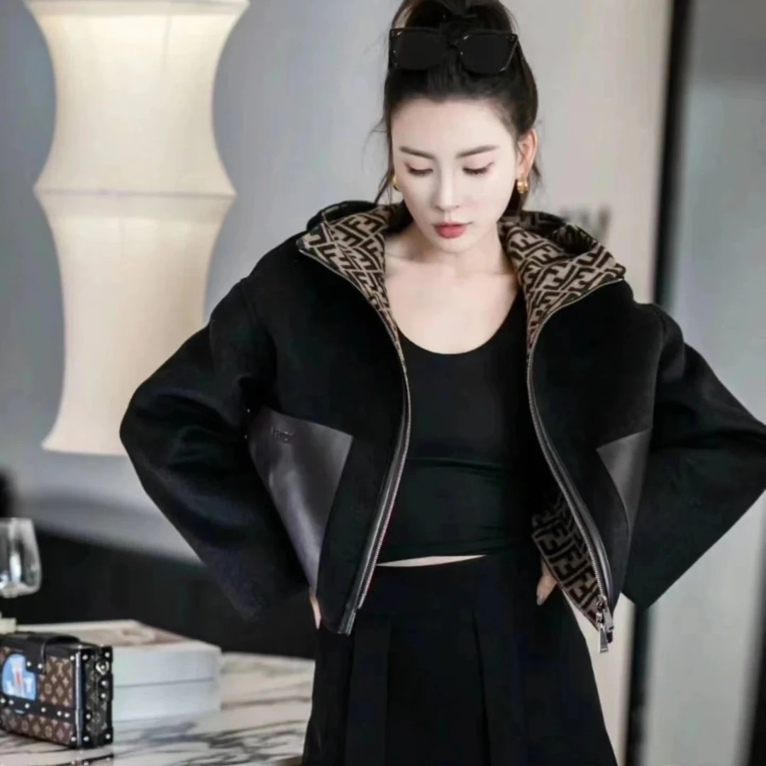 全新未使用 FENDI/芬迪 满图案夹克羊毛外套/38/40/42