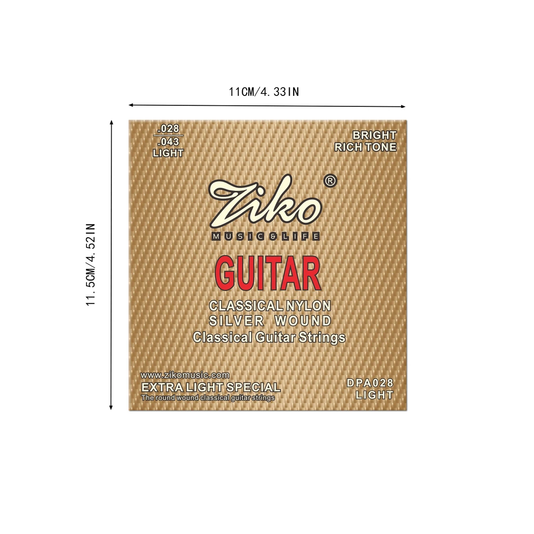 ZIKO/立欧古典吉他琴弦透明尼龙弦1-6弦镀银绕丝吉他弦吉他配件